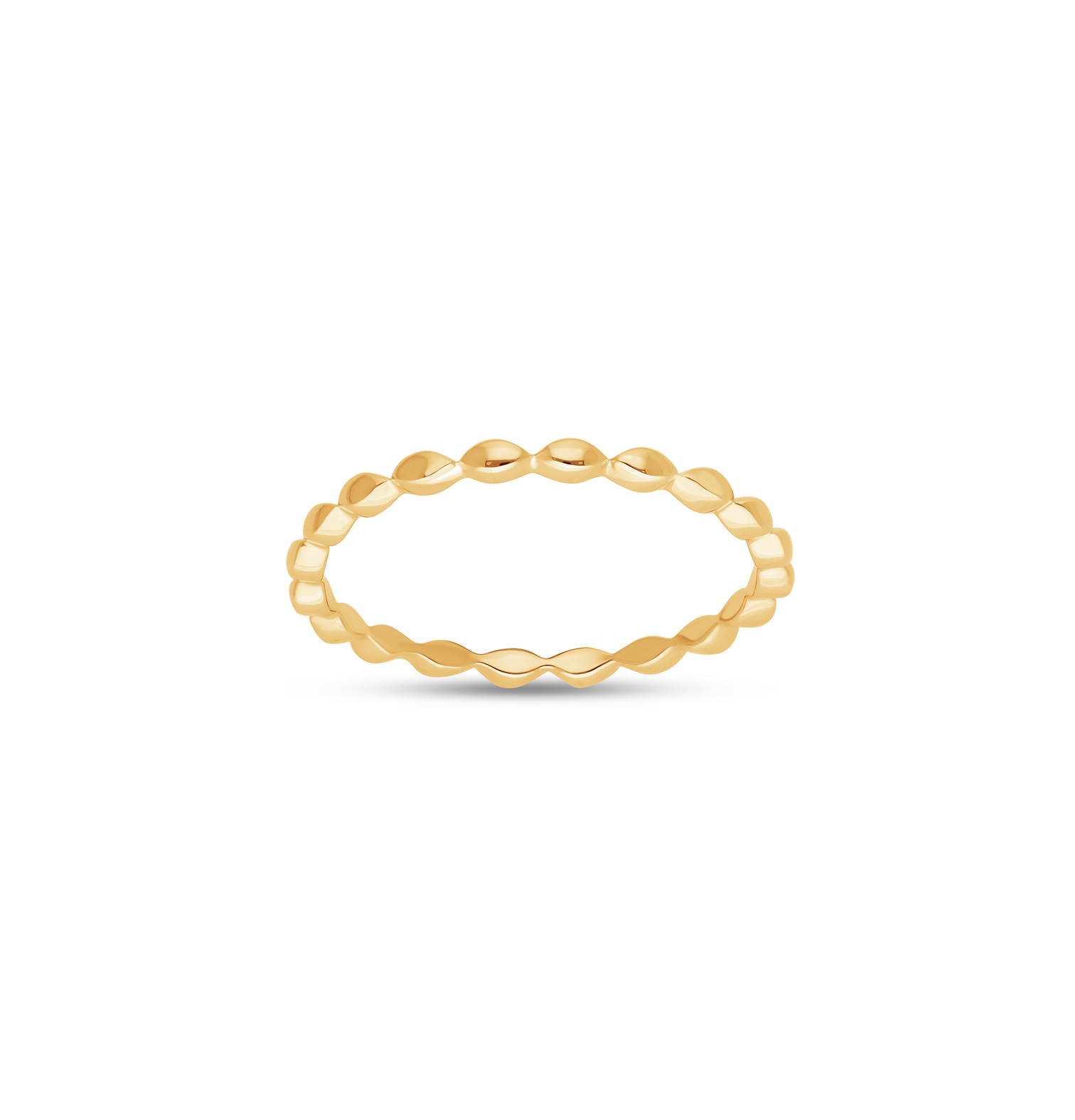 14K Yellow Gold Bubble Stacking Ring